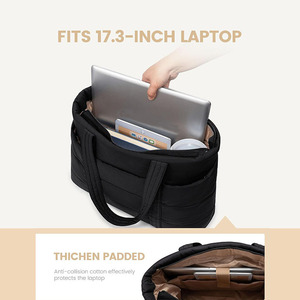 Bán Buôn Phụ Nữ Tote Túi Biểu Tượng Tùy Chỉnh Xách Tay Trọng Lượng Nhẹ Máy Tính Xách Tay Túi Dây Kéo Máy Tính Xách Tay Máy Tính Sling Túi - Product Image 2