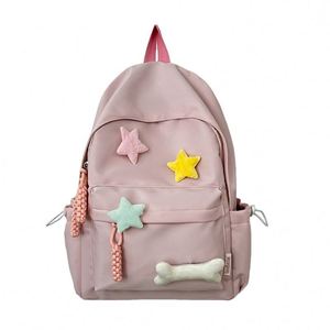 Sac à dos de cyclisme en cuir véritable pour filles du collège, design léger et élégant - Product Image 1