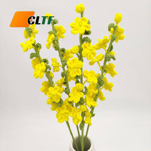 Ramo <span class=keywords><strong>de</strong></span> Flores Tejidas a Crochet, Flores <span class=keywords><strong>de</strong></span> Invierno, Flores <span class=keywords><strong>de</strong></span> Melocotón, Flores <span class=keywords><strong>de</strong></span> Pera, Flores Tejidas a Mano - Product Image 1