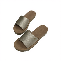 Sandales classiques pour femmes en PU à bout ouvert, légères, souples, antidérapantes et confortables pour l'été en extérieur