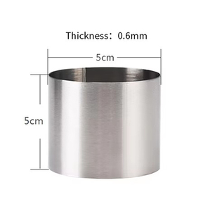 2"(5cm) Mini Stainless Steel Mousse Cake Mould <strong>Ring</strong> / Baking Cake Mould <strong>Ring</strong>/ Cake <strong>Cutter</strong> - Product Image 2