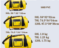 Sac de sport pliable en PVC imperméable grande capacité 120L, robuste et portable, idéal pour la logistique à long terme - Vente en gros personnalisée
