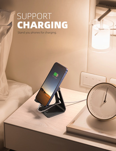 Soporte ajustable para teléfono móvil Lamicall A al por mayor, soporte de escritorio de aluminio, base de metal, soporte tipo cuna, oferta al por mayor - Product Image 4