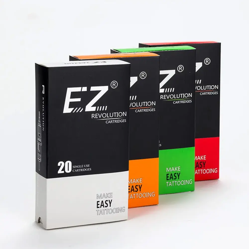 EZ Tattoo Revolution M1 Magnum #8 #10 #12 Cartucho de aguja de tatuaje desechable de acero inoxidable 20 piezas