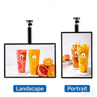 Boîte lumineuse magnétique LED ultra-mince en aluminium rectangulaire de taille personnalisée pour la publicité dans les cafés, les salles à manger et les menus de restaurants