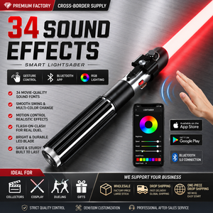 Juguete de sable de luz con movimiento suave y luz LED intermitente, sable de luz Sith realista para cosplay de <span class=keywords><strong>Darth</strong></span> <span class=keywords><strong>Vader</strong></span>, <span class=keywords><strong>espada</strong></span> luminosa al por mayor - Product Image 1