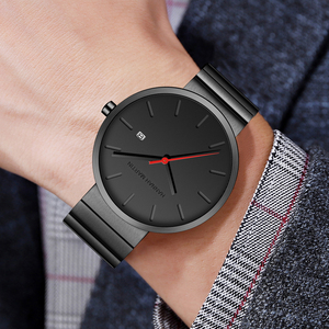 Montre pour homme HANNAH MARTIN, la plus populaire, avec logo personnalisé, mouvement à quartz japonais 3ATM, acier inoxydable, cadran analogique de luxe, <span class=keywords><strong>calendrier</strong></span> <span class=keywords><strong>complet</strong></span> - Product Image 4