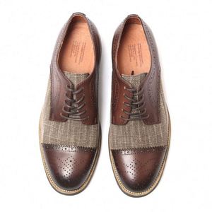 Chaussures habillées classiques élégantes à lacets en cuir de vachette véritable, fabriquées à la main, de haute qualité, de luxe, pour affaires, à bout carré, par un designer original - Product Image 5