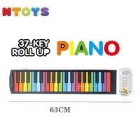 Orgue électronique pliable 37 touches en plastique souple pour enfants Belinda, clavier éducatif à piles, jouet d'apprentissage, cadeau