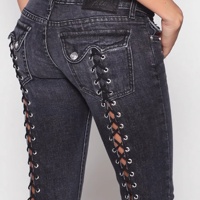 Jeans baggy à taille basse Y2K pour femmes, coupe droite légèrement évasée