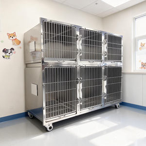 Cage d'hôpital vétérinaire en acier inoxydable pour animaux, cage de récupération pour clinique vétérinaire, équipement médical - Product Image 3