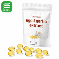 Extrait d'ail vieilli BioLex sans odeur, 300 gélules, sans OGM, sans gluten, testé en laboratoire, complément alimentaire