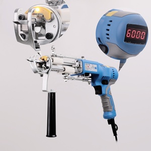 Pistolet à tufter électrique intelligent 2-en-1 AK-V pour tapis et moquettes, à coupe et bouclage automatiques, pour une sensation silencieuse - Product Image 4