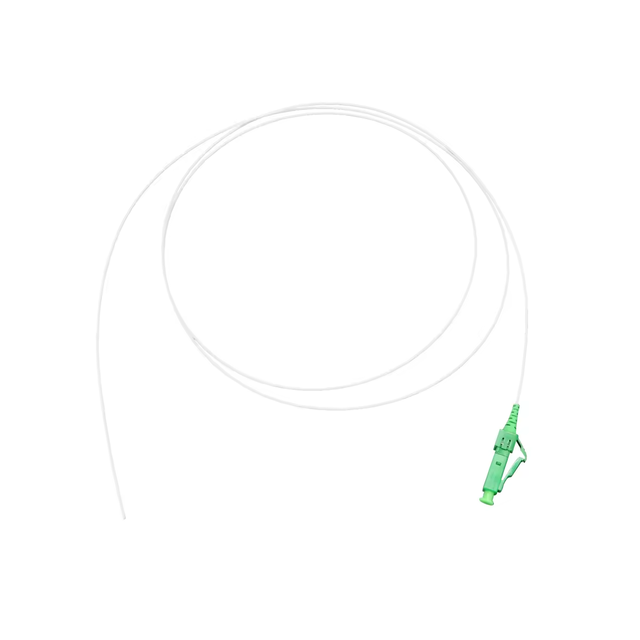 LC/APC Singlemode FTTH Indoor Optical Transparent Fiber Optic Pigtail with Nylon Jacket G657A Invisible Fiber Optic Cable