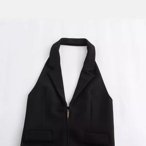 Chaleco Casual <span class=keywords><strong>de</strong></span> Verano para <span class=keywords><strong>Mujer</strong></span> Estilo Europeo Americano, Nuevo, Transpirable, con Cuello <span class=keywords><strong>en</strong></span> V Pequeño y Espalda Descubierta, para Venta al por Mayor - Product Image 5