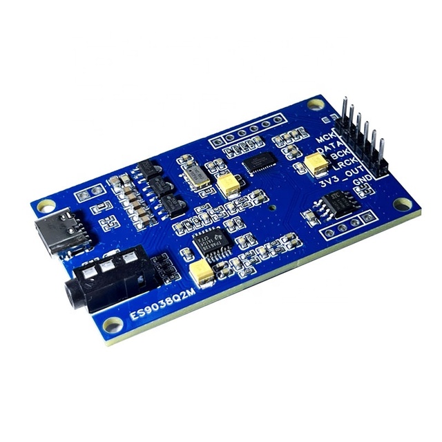 ES9038Q2M I2S DAC Audio Decoder Board DSD512 3.5mm Output USB Type-C Powered Digital Audio DAC Module for DIY Amplifier