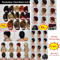Promoción Letsfly: Peluca de Cabello Humano Virgen Brasileño con Frente de Encaje 13x4, Color Mixto, 130g, por 10$