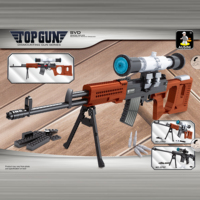 Modèle de fusil de sniper SVD en blocs de construction militaires, jouet d'arme, arme assemblée, briques de construction, assemblage DIY, jouet en briques d'arme