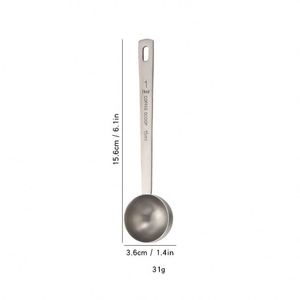 Cuillère à mesurer personnalisée en acier inoxydable, design unique, faite à la main, plaquée or, avec long manche - Product Image 2