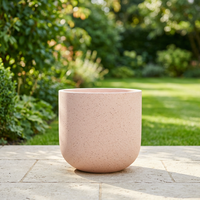Pot de fleurs minimaliste en ciment pour plantes d'intérieur avec trou de drainage, capacité de 1000 ml, pour jardin, mur intérieur et bureau