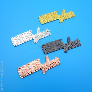 Give Me Glow Cosmetics Zinc Alloy Logo <b>Labels</b> Custom Made For <b>Packaging</b> Decoration Durable 30mm Diameter - Product Image 2