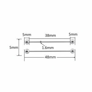 Orecchini da donna di lusso in acciaio inox con asta per manubrio in osso auricolare gioielli per Piercing Fine per E-commerce transfrontaliero - Product Image 1