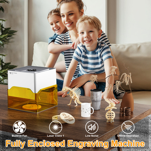 เครื่องแกะสลักเลเซอร์ขนาดเล็ก/เครื่องตัดอัตโนมัติพิมพ์ DIY เครื่องแกะสลักเลเซอร์ขนาดเล็กสำหรับโลหะใช้งานง่าย - Product Image 6