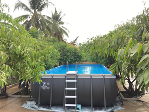 <span class=keywords><strong>Piscina</strong></span> <span class=keywords><strong>Intex</strong></span> 26356 Rectangular Grande con Marco Metálico, <span class=keywords><strong>Piscina</strong></span> Familiar de PVC para Jardín, <span class=keywords><strong>Piscina</strong></span> Elevada Portátil para Exteriores y Accesorios - Product Image 4