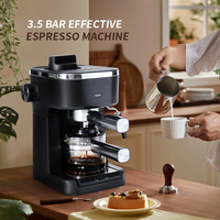 Cafetière à service unique avec pichet à lait et baguette vapeur Machine à café expresso et cappuccino