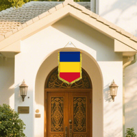 Mini drapeaux de voiture promotionnels en satin faits à la main 20x30cm, drapeaux de la Roumanie, accessoires de décoration murale, ornements à suspendre