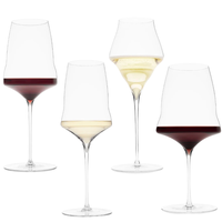 Verre à vin en cristal sans plomb ultra-fin, design nuage, modèle Josephine, pour restaurants et hôtels étoilés Michelin, vente en gros