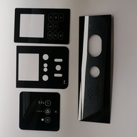 Panneau de contrôle tactile en PMMA PC noir imprimé en soie pour appareils électroménagers OEM, avec adhésif 3M