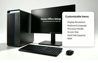 PC Bisnis Custom Hairuichuang E700-HD Penyimpanan Besar, CPU 3.0GHz, 16GB DDR4, SSD 256GB + HDD 1TB, Paket Desktop Lengkap