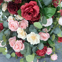 Arche de fleurs artificielles en métal écologique la plus vendue 2026, ensemble fond blanc en forme de corne, 1,5 m de haut pour mariages et événements