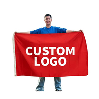 Banderoles promotionnelles personnalisées avec logo, recto-verso, en polyester, 3x5 pieds, imprimées numériquement, durables, suspendues, portables, rectangulaires