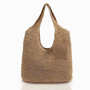 Praia De Sacos Palha Marinho Saco Algas <span class=keywords><strong>Marinhas</strong></span> Ombro Pulseira Unica Pequenos Couro Tecidos Base Bolsa Alca Com Mais Ouvidos - Product Image 4