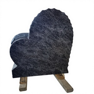 Sculpture d'angle en granit bleu perle, sculpture antique en granit, pierre tombale, monuments funéraires - Product Image 3