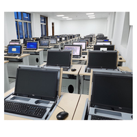 Moniteur LCD rabattable triple siège multifonctionnel bureau PC poste de travail et bureau ordinaire pour salle de classe informatique multimédia