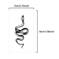 Tatouages temporaires autocollants pour bras, motif serpent vintage cool, demi-bras, imperméables et résistants à l'eau, pour bras, jambe, côté, taille