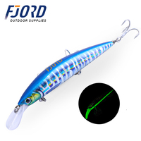 Leurre de pêche FJORD Sinking Minnow 120mm 37g, appât dur artificiel pour eau salée, plongeant en profondeur, pour bar et truite