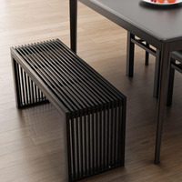 Vente en gros banc de salle à manger en bambou, banc de rangement en bois | meubles de cuisine et de salon, banc de salle à manger en bois noir pour porte intérieure et extérieure
