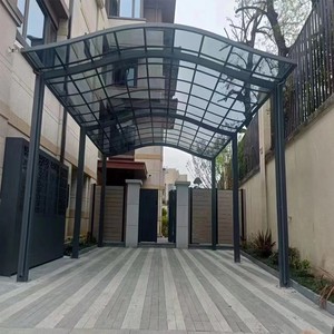 Résistance au vent pare-soleil Polycarbonate bon marché Carports Parking Cantilever Cadre en métal Port de <span class=keywords><strong>voiture</strong></span> Auvent de garage Abri de <span class=keywords><strong>voiture</strong></span> en aluminium - Product Image 3
