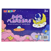 Marqueurs à points lavables 12 couleurs 65 ml, kit d'art Bingo Dauber avec livre d'activités, non toxique, pour enfants en bas âge, marqueurs de peinture pour dessin
