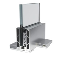 Système de balustrade en verre sans cadre avec profilé en U en aluminium pour balcon extérieur