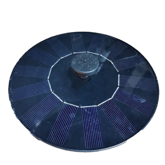 Black Balcony Bird Bath Fountain Pump Solar Bird Bath for Garden Ornaments
