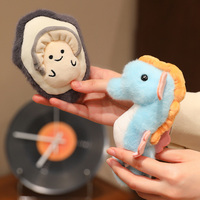 Magnet Kulkas Hewan Laut Lucu Super Lembut Bahan Plush Magnetik, Hadiah Mainan Boneka Isi Kapas PP, Ukuran Dapat Disesuaikan