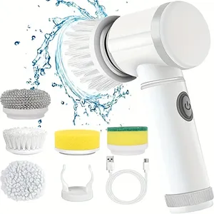 Spin Bathroom Cordless <b>Power</b> Scrubber With 5 Replaceable Heads Electric Cleaning <b>Brush</b> - Product Image 1