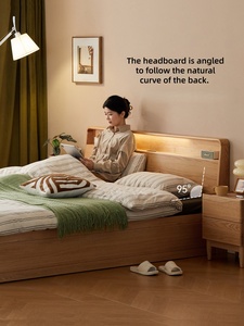 <span class=keywords><strong>Letto</strong></span> Contenitore Moderno e Semplice in Quercia in Legno Massello <span class=keywords><strong>Letto</strong></span> <span class=keywords><strong>Matrimoniale</strong></span> Salvaspazio Multifunzionale per Casa e Appartamento - Product Image 5