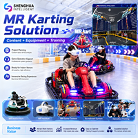 Ensemble d'équipements pour parc d'attractions intérieur : VR 9D, arène de laser game, piste de karting et voitures tamponneuses avec conception de plan de site