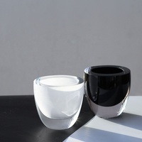 Bixuan haut de gamme lourd petit Art verre Vase fait à la main bourgeon forme Design pour la maison Table décor Unique coloré cristal Vases
